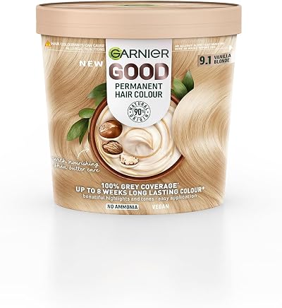 Garnier GOOD Permanent Hair Dye 9.1 Vanilla Blonde Kit No Ammonia