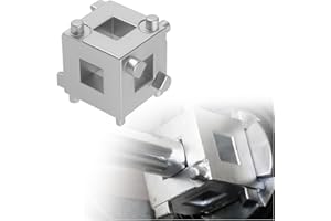 Stainless Steel Cube Brake Caliper Compression Tool with 3/8" Drive Port,6-sided Car Caliper Piston Compressor Tools for Disc