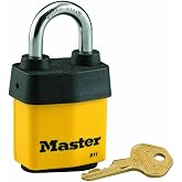 Master Lock 911DPF Heavy Duty Outdoor Padlock with Key, 1 Pack