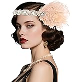 CURASA 1920s Flapper Headpiece Great Gatsby Cocktail Costume