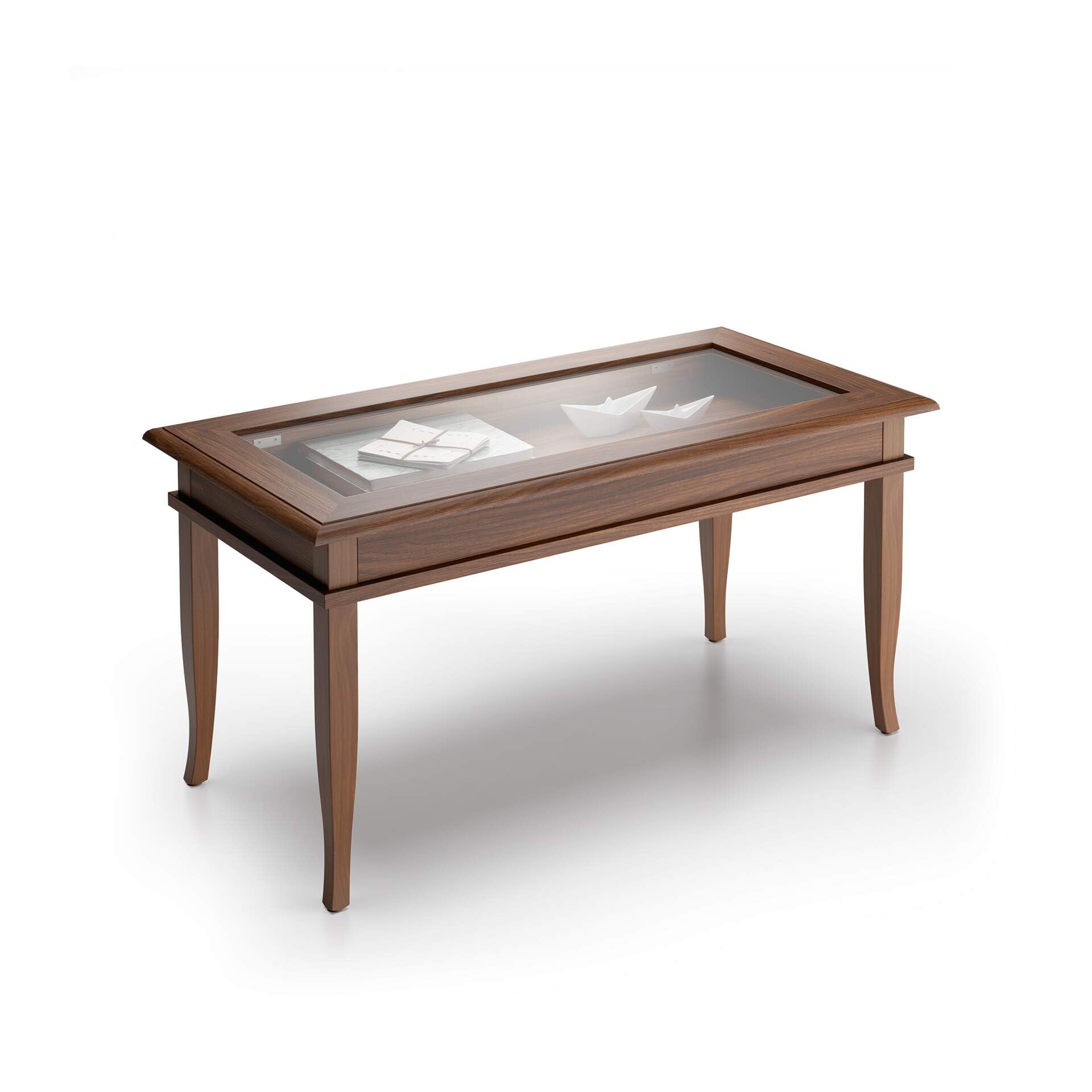 Mobili Fiver, Classico Coffee table, Canaletto Walnut, Made In Italy