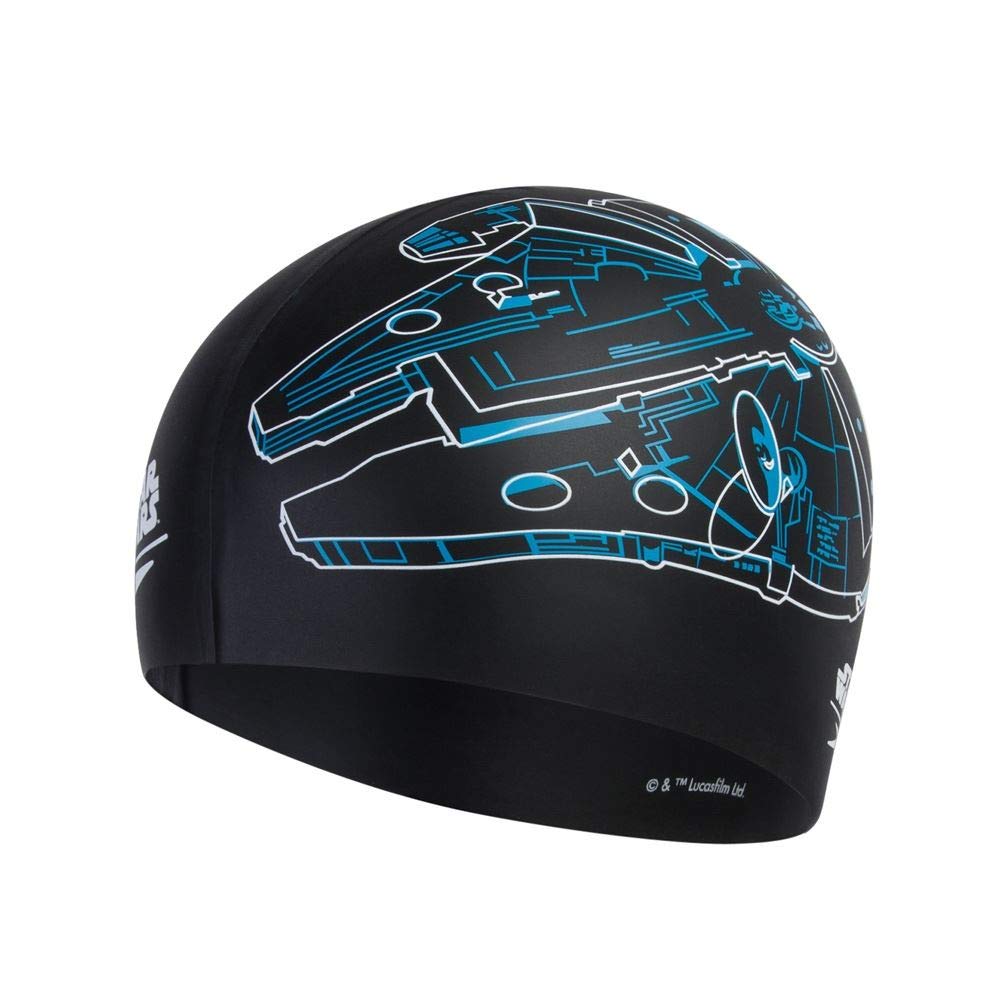 Speedo Adult Unisex Star Wars Print Cap Falcon, Black/White/Blue