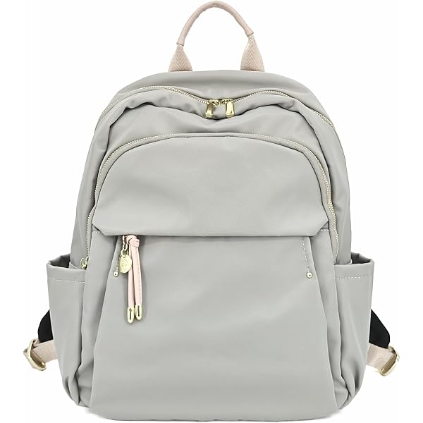 Water-Resistant Nylon Backpack Purse with Gold Hardware, Daypack for Women M-ioi-M Medium Backpack Purse for Women, Fashion UK | Ubuy main image 4