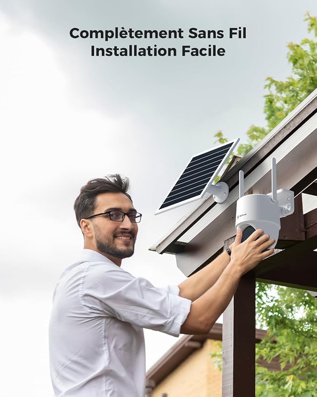 24/7 Enregistrement AOV 4G Camera Surveillance Exterieur sans Fil