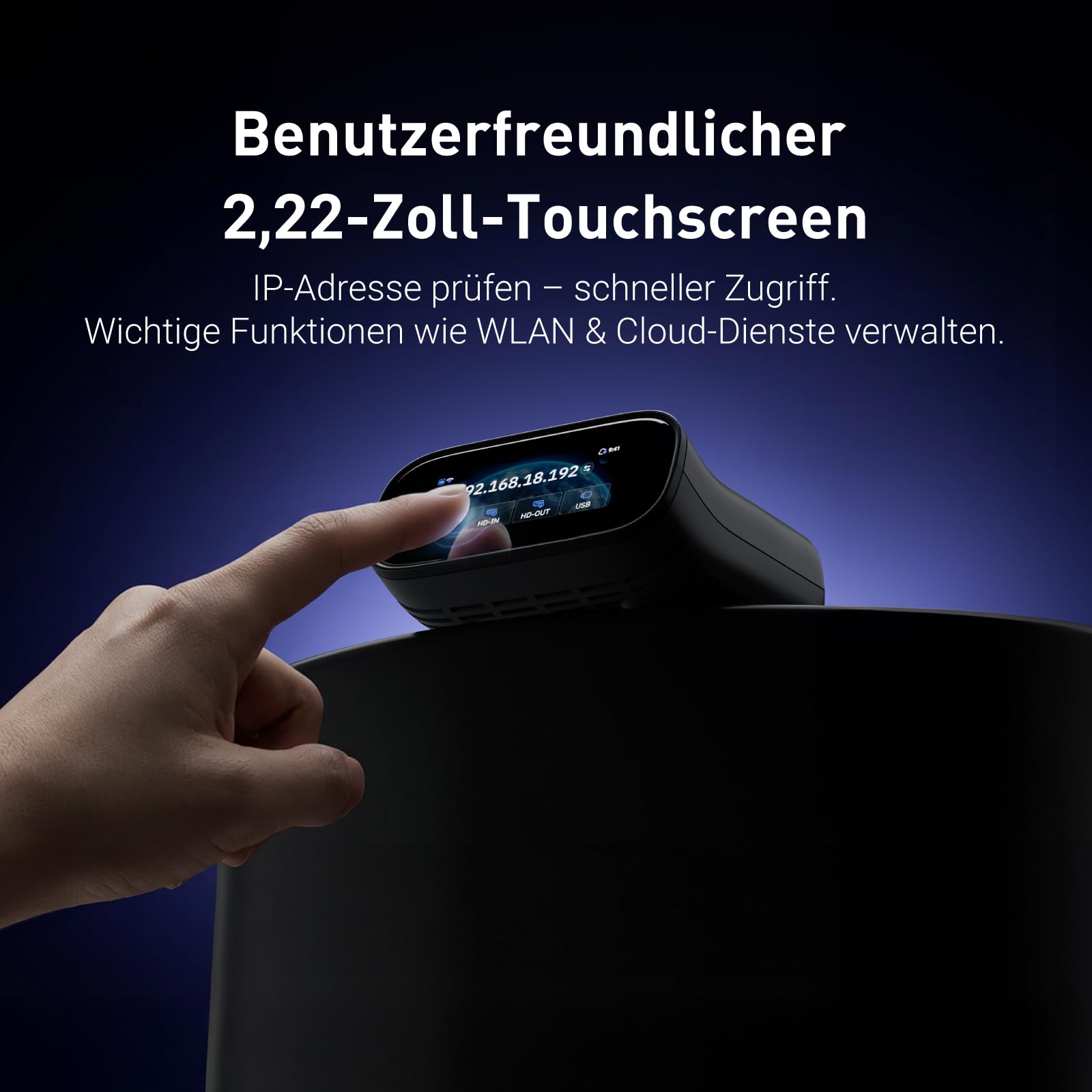 GL.iNet Comet Pro (GL-RM10) Remote KVM über Wi-Fi 6: 4K@30fps Passthrough, Touchscreen, 32GB eMMC, Tailscale Fernzugriff & ATX/SwitchBot-Steuerung für Notfallwiederherstellung, Ideal für Home Office 5