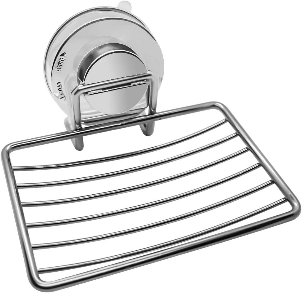 Ulable Adhesive Vacuum Suction Cup Soap Dish, Durable 304 Stainless Steel Sponge Holder for Bathroom and Kitchen Pack of 2 - Image 3