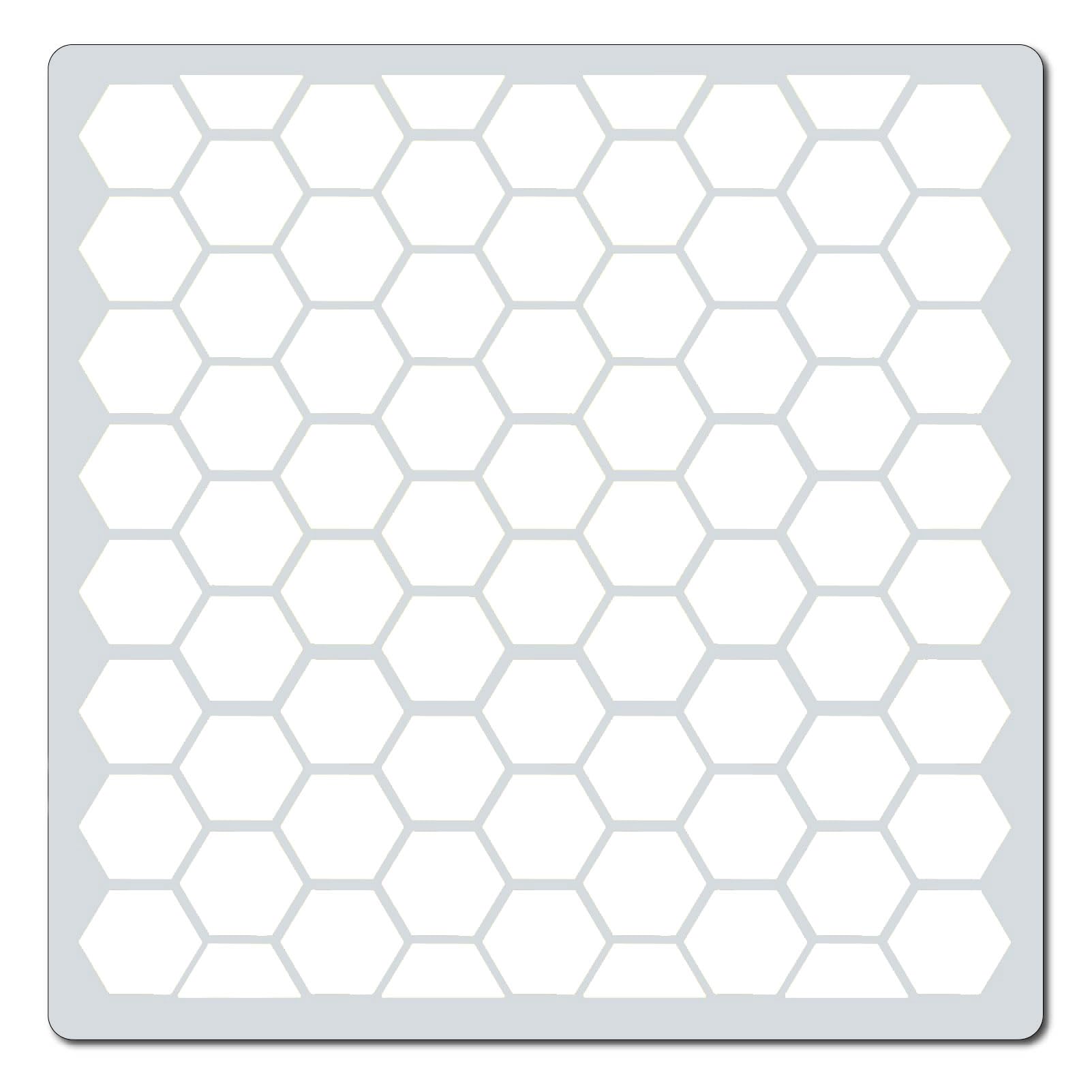 GORGECRAFT Honeycomb Stencil Templates 30x30cm Large Washable Reusable Plastic Square Stencil Sign for Painting on Wood Wall Scrapbook Card Floor Drawing DIY Decor Crafts