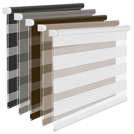 Doppelrollo Duo Rollo Klemmfix ohne Bohren weiss 50x140 cm
