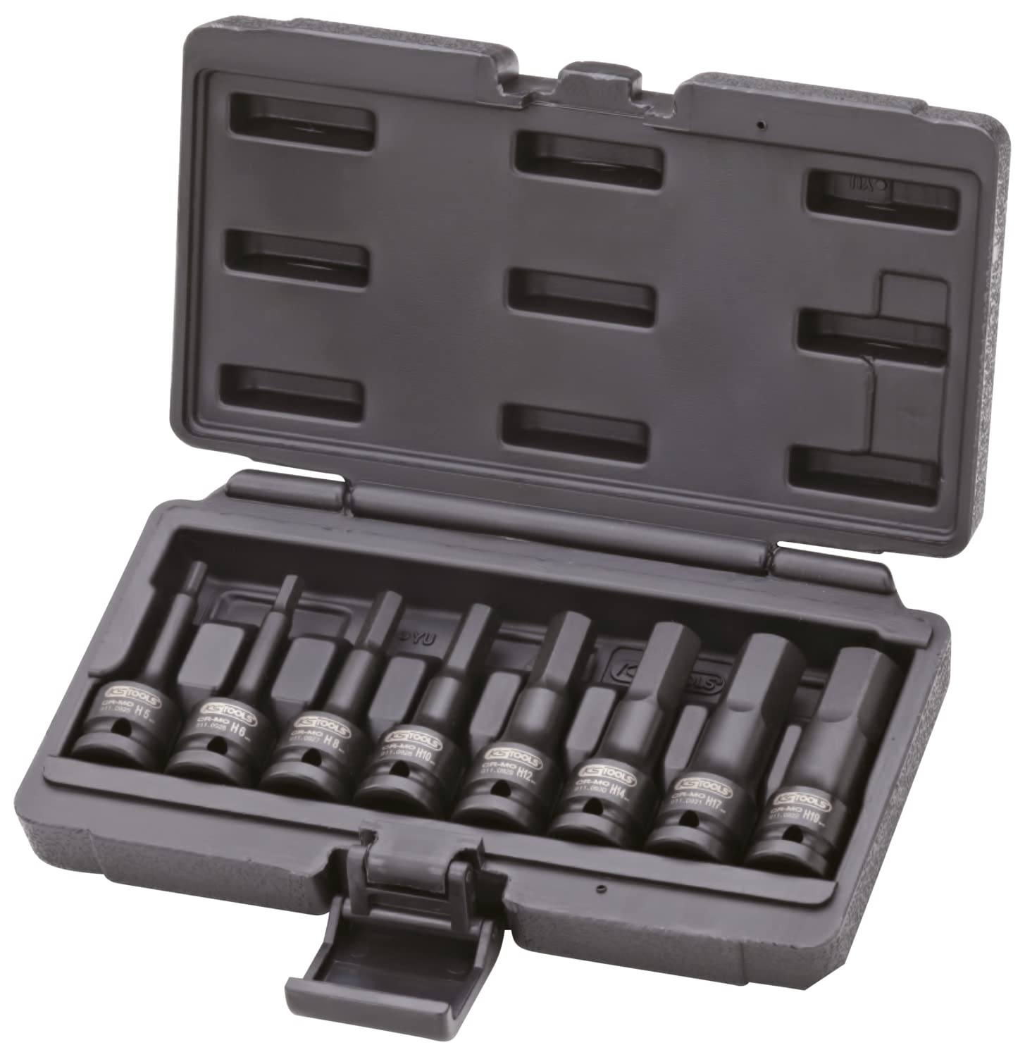 Impact Wrench Hexagonal Socket Set of 8 Items 1/2 Inch 5/6 / 8/10 / 12/14 / 17/19 mm