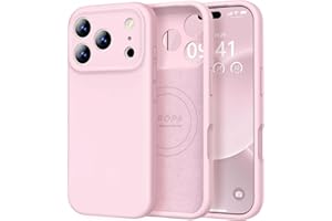 Vooii Magnetic for iPhone 17 Pro Case, Compatible with Magsafe (Premium Liquid Silicone) (Integrated Camera Control Button) Full Body Protective Anti-Scratch Microfiber Lining 6.3", Chalk Pink