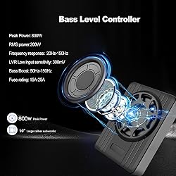 litillbuly 10 Inch 800W Car Subwoofer,Slim Under