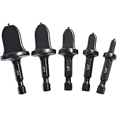 Hymnorq 5PC HVAC Copper Tube Flaring Tool Drill Bit Set 1/4 Inch Hex Shank | Rapid Swaging for Impact Drivers; Friction Heat Softens Metal; Precision Leak-Proof Seals; Durable Bearing Steel Construction