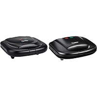 Prestige PGMFB 800 Watt Grill Sandwich Toaster with Fixed Grill Plates,Black & PSMFB 800 Watt Sandwich Toaster with Fixed Plates, Black Combo