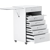Professional Medical Cart with 150 lbs Capacity - Rolling Trolley for Hospital, Dental Clinic, Beauty Salon - 360&deg; Silent Lockable Wheels (with 7 Drawers/White)