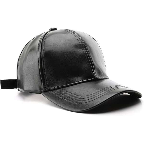 PU Leather Baseball Cap Classic Dad Hat Adjustable Buckle Lightweight Breathable Leather Baseball Cap Warm Winter Hat #12965 - FREEBIRD99  main image 3
