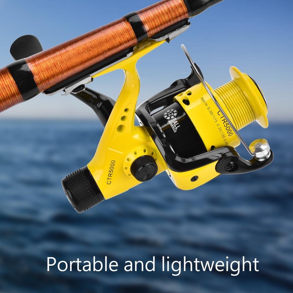 Dilwe Fishing Reel Wheel Anti-Corrosion Metal Heavy Duty Lightweight Spinning Fishing Reel for Saltwater And Freshwater Fishing(#5000) - Image 3