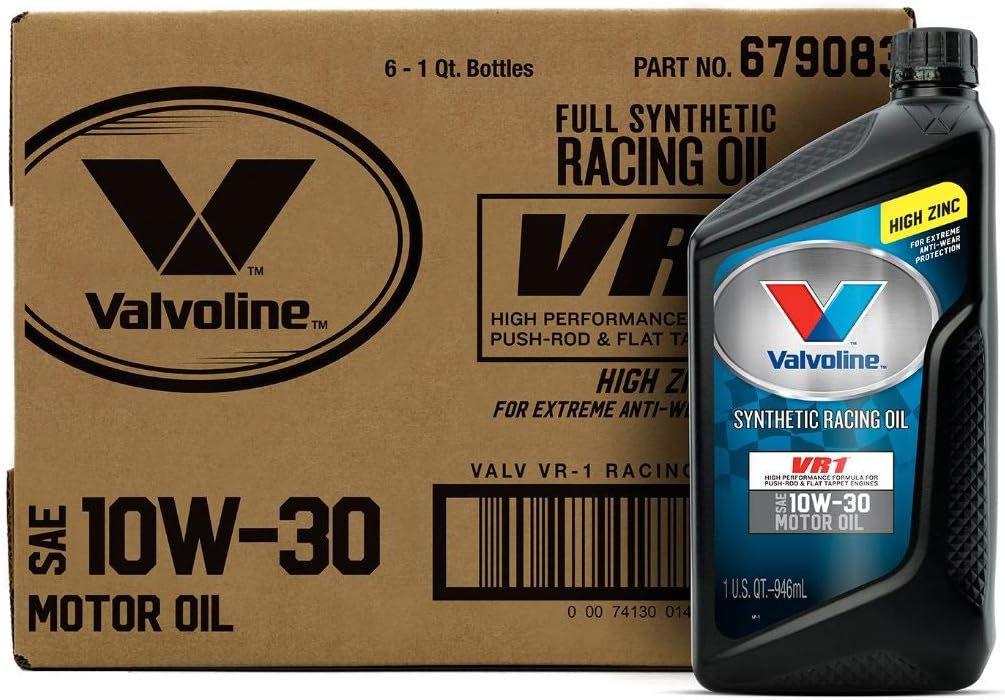 Valvoline Racing Synthetic VR1 Motor Oil 10W30, 946ml (case of 6