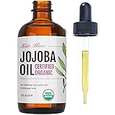 Kate Blanc Cosmetics Jojoba Oil for Hair Growth, Face & Skin. Gua Sha Oil for Face Massage and Dermaplaning (4oz, Organic, 10