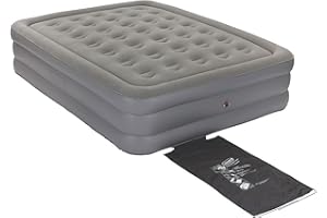 Coleman GuestRest 18" Plush Top Double High Air Mattress Airbed with Integrated Storage System and Carry Bag, Pump Not Included, Queen