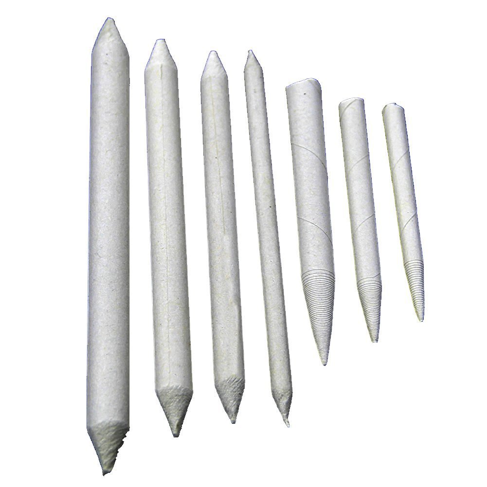 HeroNeo 8pcs Sets Blending Stump Tortillion Assortment Double Ended Durable Pa...