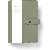 Filofax Malden Buffalo Leather Organizer Weekly Planner Bundle with DiLoro Ballpoint Pen 2026 (Vetiver 2026, Personal Paper Size 6.73" x 3.74")