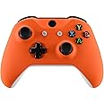 eXtremeRate Orange Soft Touch Front Housing Shell Case for Xbox One S/X Controller, Comfortable Replacement Kit Faceplate Cover for Xbox One Wireless Controller Model 1708 - Controller NOT Included