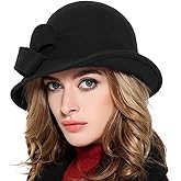 Wool Felt Vintage Winter Warm Hats for Women Bowknot Pillbox Cap Ladies Fascinator Kentucky Party Ceremony Church Fedoras