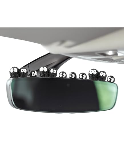 Conmetal Cute Soot Sprites Car Decor - Studio Ghibli Inspired Rearview Mirror & Dashboard Accessories - View #10