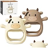 ChooKaChoo 2 Pack Baby Teething Toy for Over 3 Months, Food Grade Silicone Teething Mitten, Anti Dropping Wrist Hand Teethers