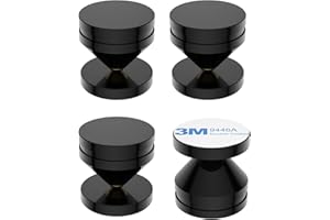 Tertullus 4Pcs Speaker Spikes Stand HiFi Speaker Isolation Feet with Non-Slip Rubber Pads for Audio,Speakers,Subwoofers,Turntable DAC etc (24mmx23mm, Black)