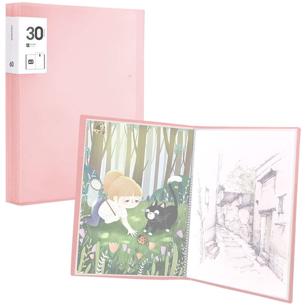 DZOZO A3 Diamond Painting Storage & Display Book with 30 Clear Pockets A3 Diamond Painting Folder for Storage Diamond Painting Pictures