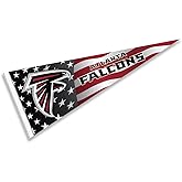 Atlanta Falcons Nation USA Americana Stars and Stripes Pennant Banner Flag