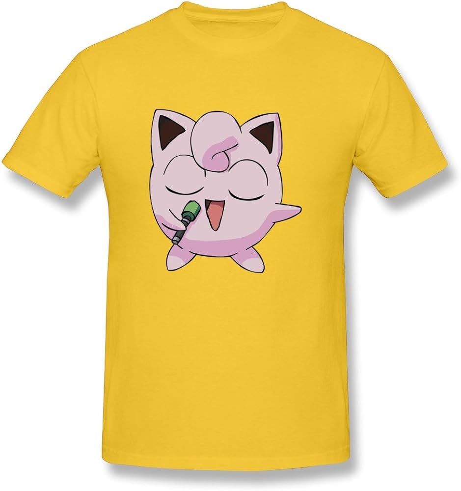 DENISG Men T Shirts Customized Round Neck Causal Jigglypuff Male T Shirts