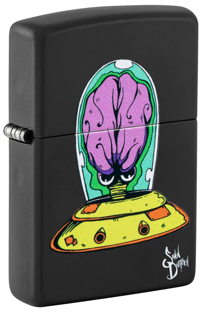 Zippo Windproof Lighter - Sean Dietrich Design - High Polish Black, Photo Image - Refillable, Lifetime Use - Adjustable Flame - Gift Box - Metal - Made in USA