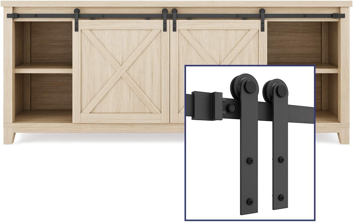 smartstandard Mini 6.6 ft Double Door Schiebetür Barn Hardware für