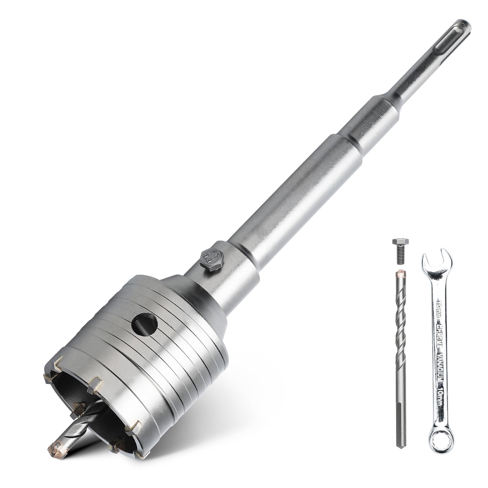 hsawbit 54mm Core Drill Bit SDS Concrete Hole Cutter with 220mm SDS Shank, Masonry Hole Saw Wall Hole Cutter Holesaw for Concrete Brick Wall Stone