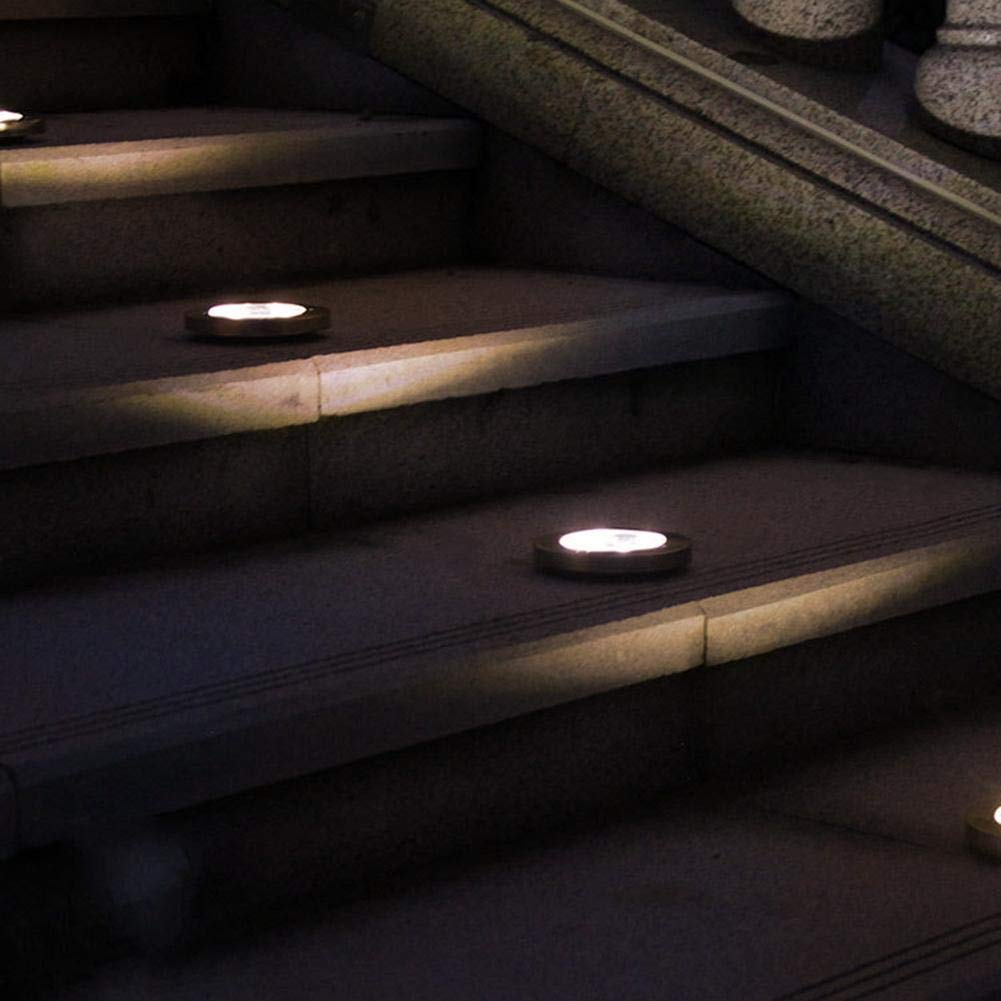 Matefielduk Lámpara de patio de jardín con luz de tierra enterrada solar a prueba de agua de 48 LED (naranja) - - Amazon.com