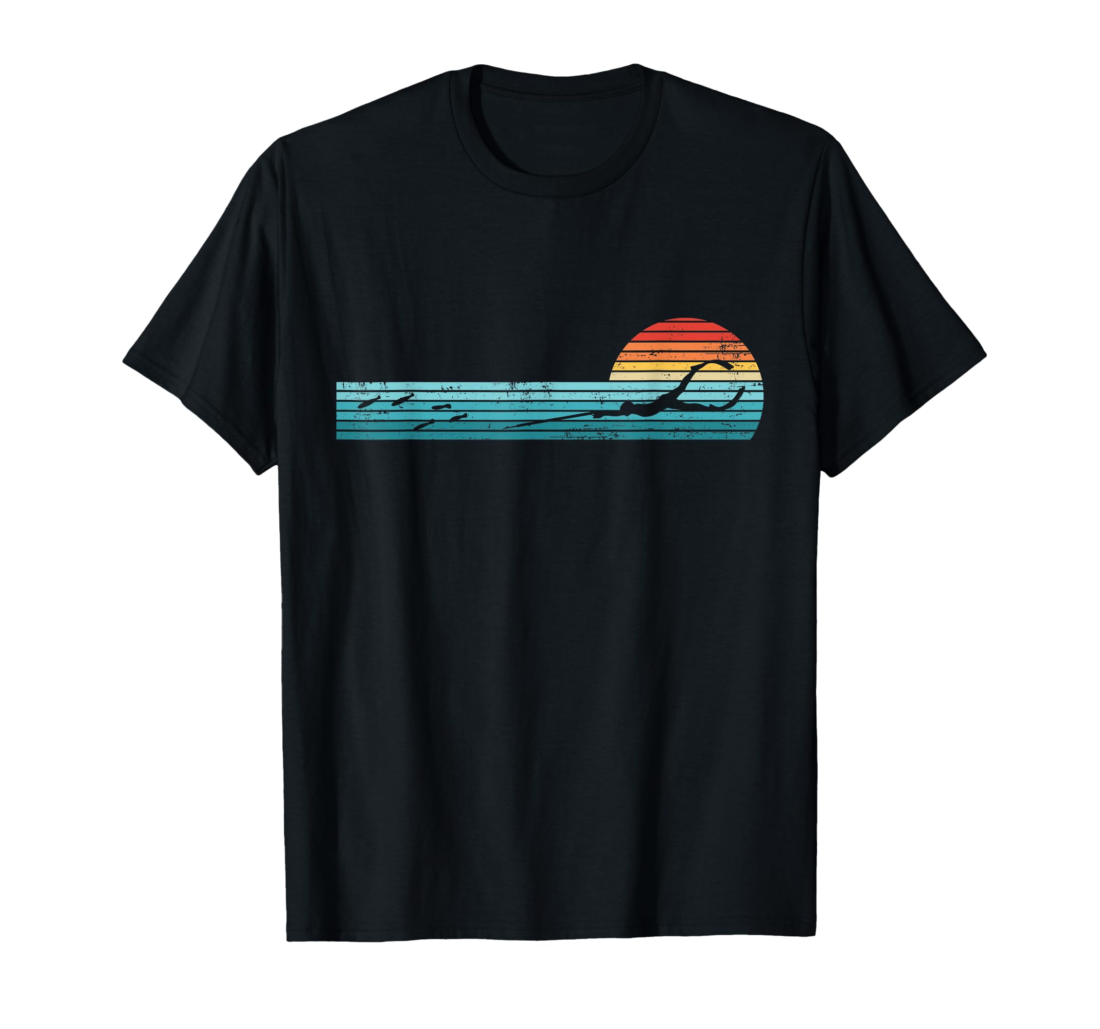 Spearfishing Retro Vintage Sunset Gift T-Shirt