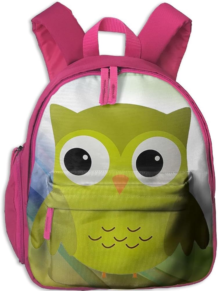 Cute Green Owl New Style Kid's Shoulder Backpack School Bag School Backpack Shoulder Daypack For Teens Boys Girls Students Pink