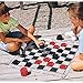 MIDWAY MONSTERS Giant 3-in-1 Checkers and Mega Tic Tac Toe with Reversible Rug – Indoor/Outdoor Jumbo Board Games for Family Fun & Parties