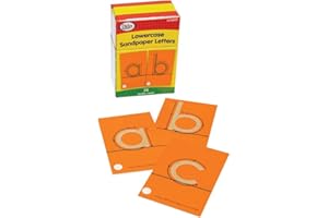 Didax Educational Resources Tactile Cards, Pack of 28 Sandpaper Letters, Lowercase, 4-1/4 X 2-5/8 in, Multi-Colored