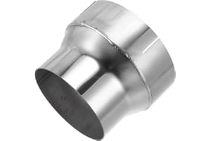 Motoforti 4"OD to 5"OD Mandrel Exhaust Bend Elbow Concentric Reducer T304 Stainless Steel Pipe Adapter 4 Inch Length Silver T
