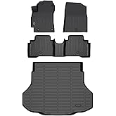 GINOWY- Floor Mats & Cargo Liner for Hyundai Elantra Hybrid 2025 2024-2021丨TPE All Weathe Car Mats for Elantra Hybrid, Elantra Hybrid Car Accessories Mats