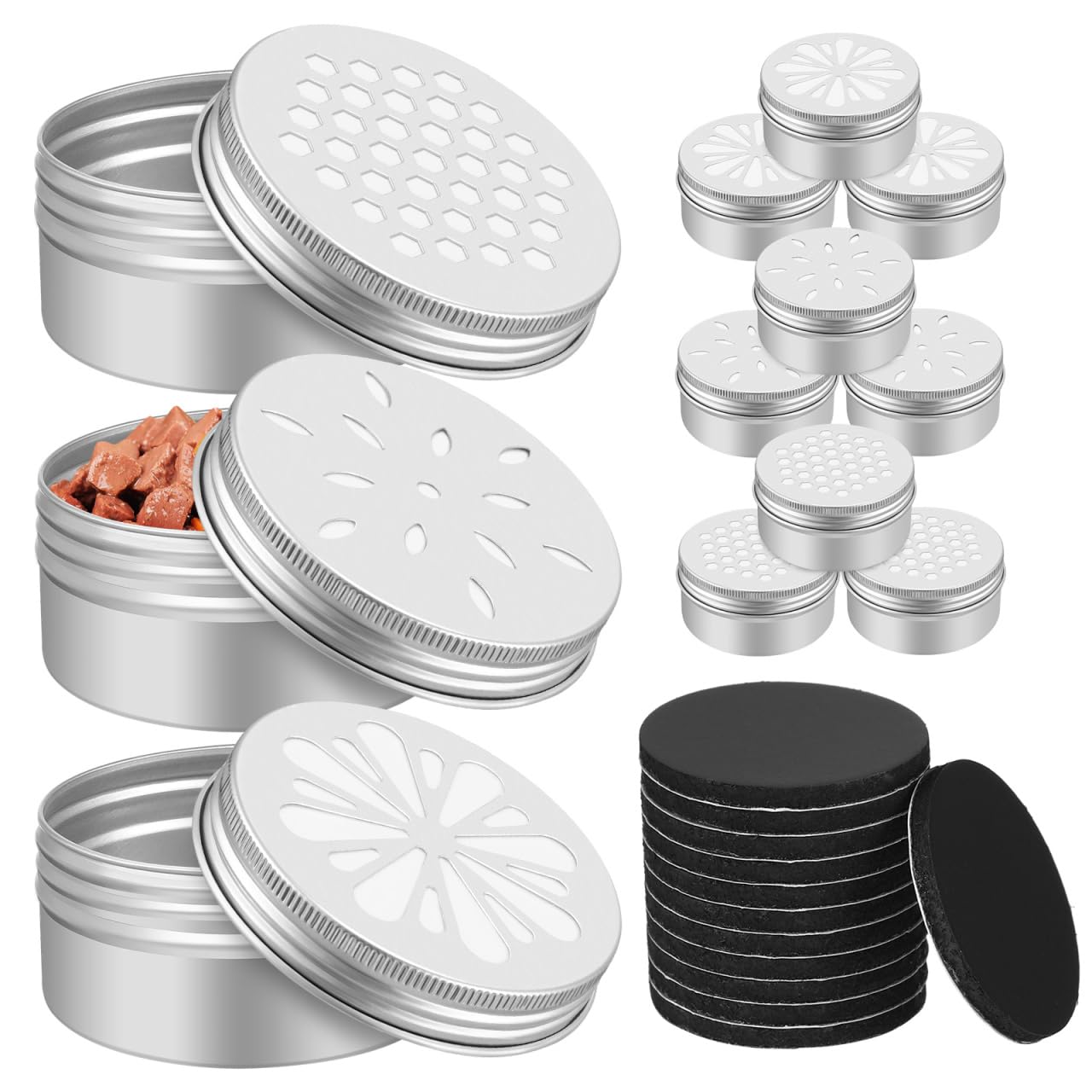 Mipcase 12 Pcs Dog Scent Training Kit with Magnetic Dots - Aluminium Nose Work Tins for Pet Sniffle Games - Professional Agility Equipment Scent Cases for Odour Detection Training & Behavioural Aids