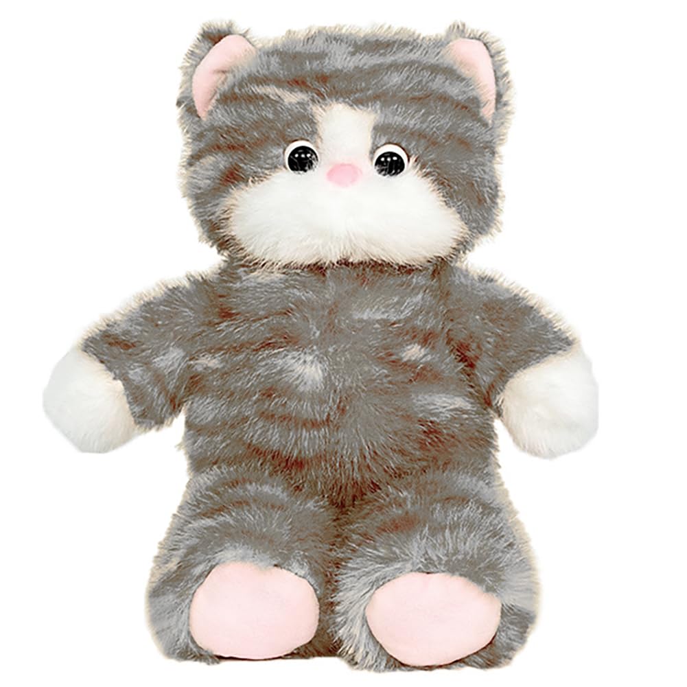 Photo 1 of BIUBIULOVE Tabby Cat Stuffed Animal Plush Toy, Soft Kitten Plush Toy, Gifts for Kids Baby (Grey)