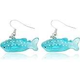 Narwhal Earrings for Women Cute Animal Ocean Animal Jewelry Dangle Earrings
