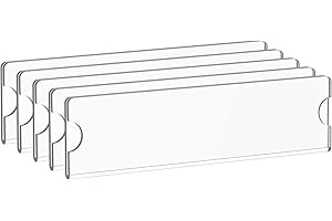Richboom Acrylic Wall Name Plate Holder, 2x8 Inch, 5 Pack Clear Acrylic Sign Holder Frame with Adhesive Tapes, Door Plates for Home, Office, Classroom