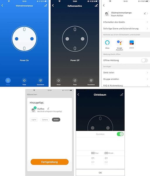 Luminea Home Control Funksteckdose WLAN Unterputz Steckdose mit App fr Siri Alexa GA 3er Pack Smarthome Steckdosen Unterputz