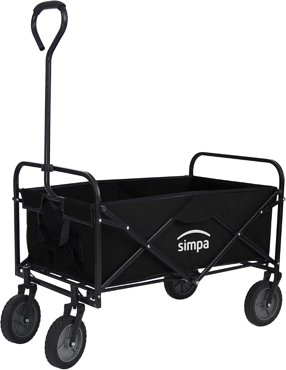 simpa Multi-Purpose Collapsible Trolley Cart - 80KG Capacity - Black