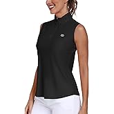 AIRIKE Sleeveless Golf Shirts for Women UPF 50+ Quarter Zip Quick Dry Tennis Workout Tank Tops